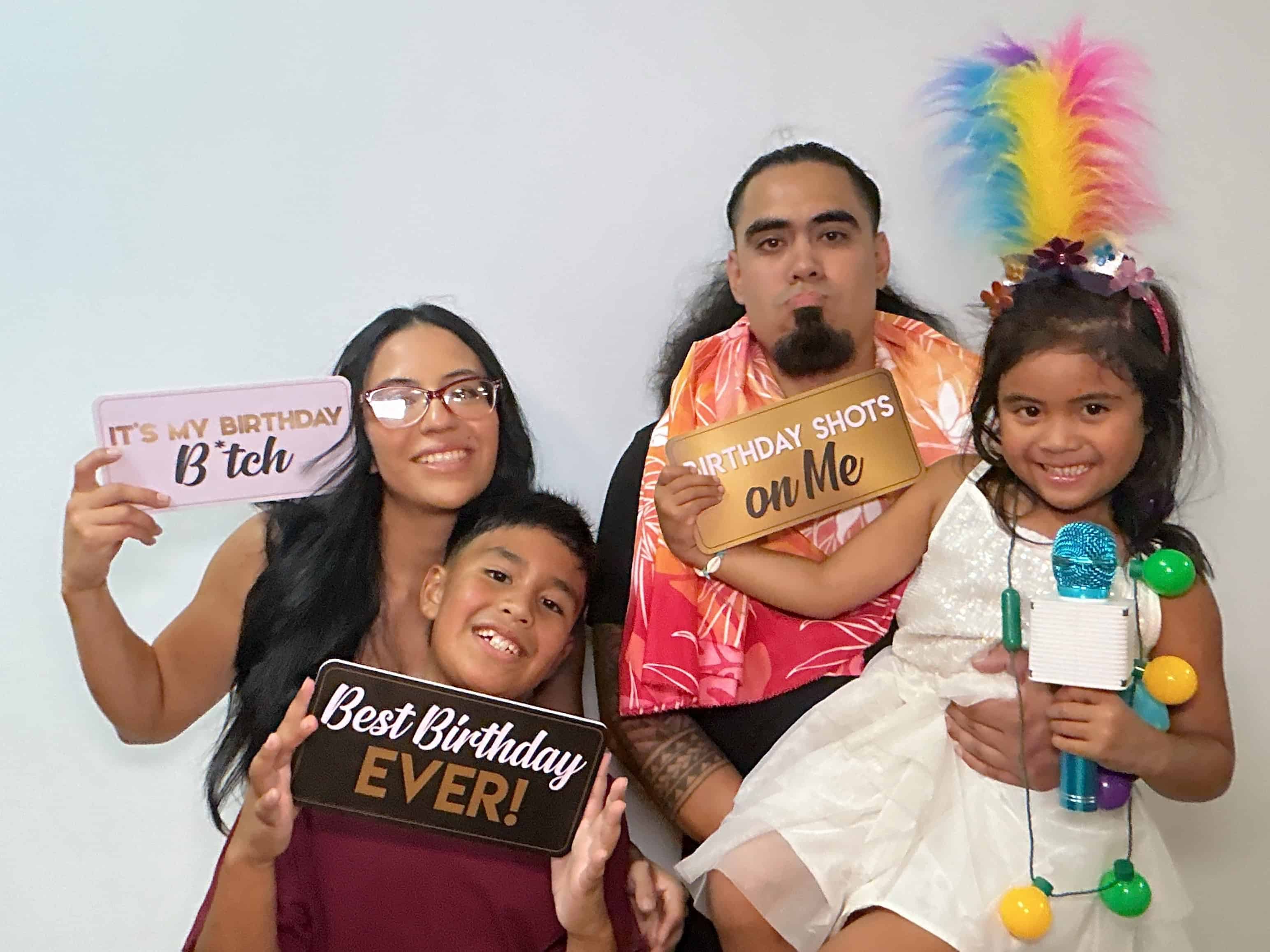 birthday party photobooth rental strips