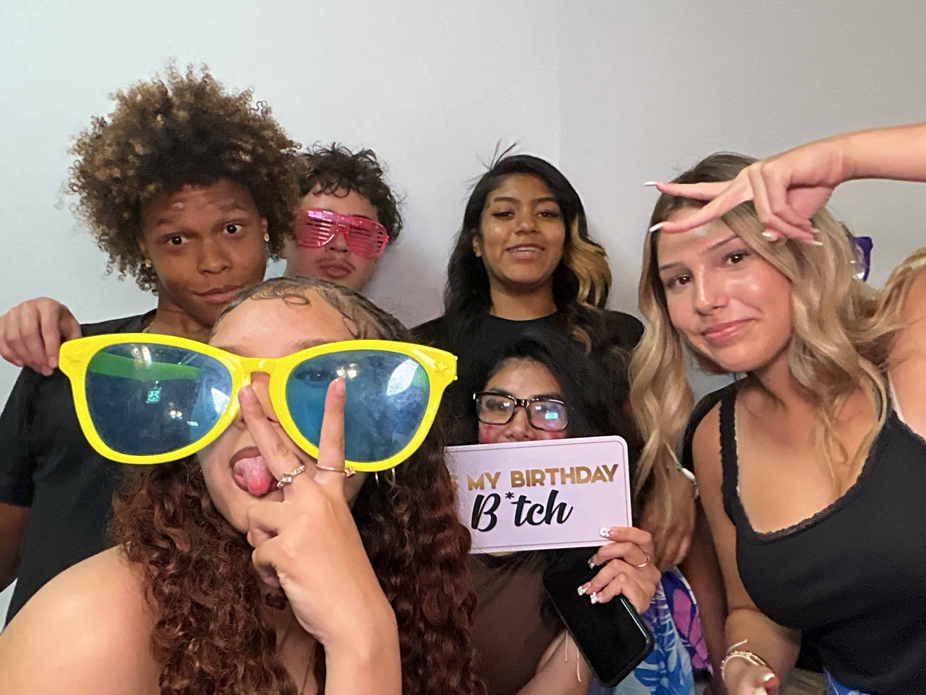 birthday party photobooth rental strips